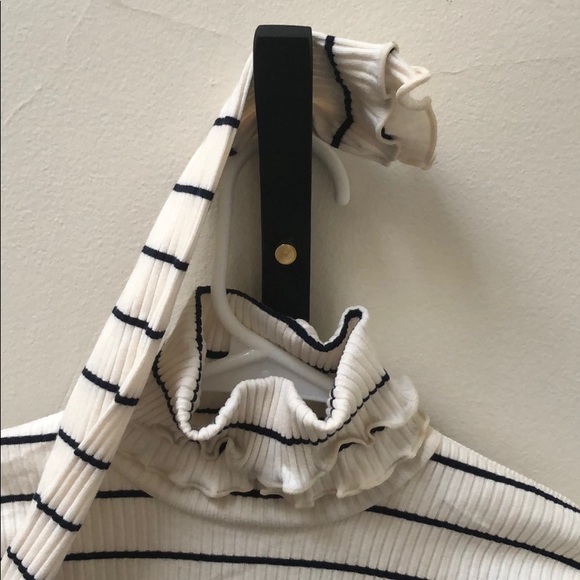 Striped & Ruffled JCrew Turtleneck - Picture 2 of 6